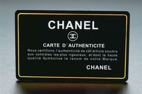 carte d'authenticité chanel|chanel card authenticity.